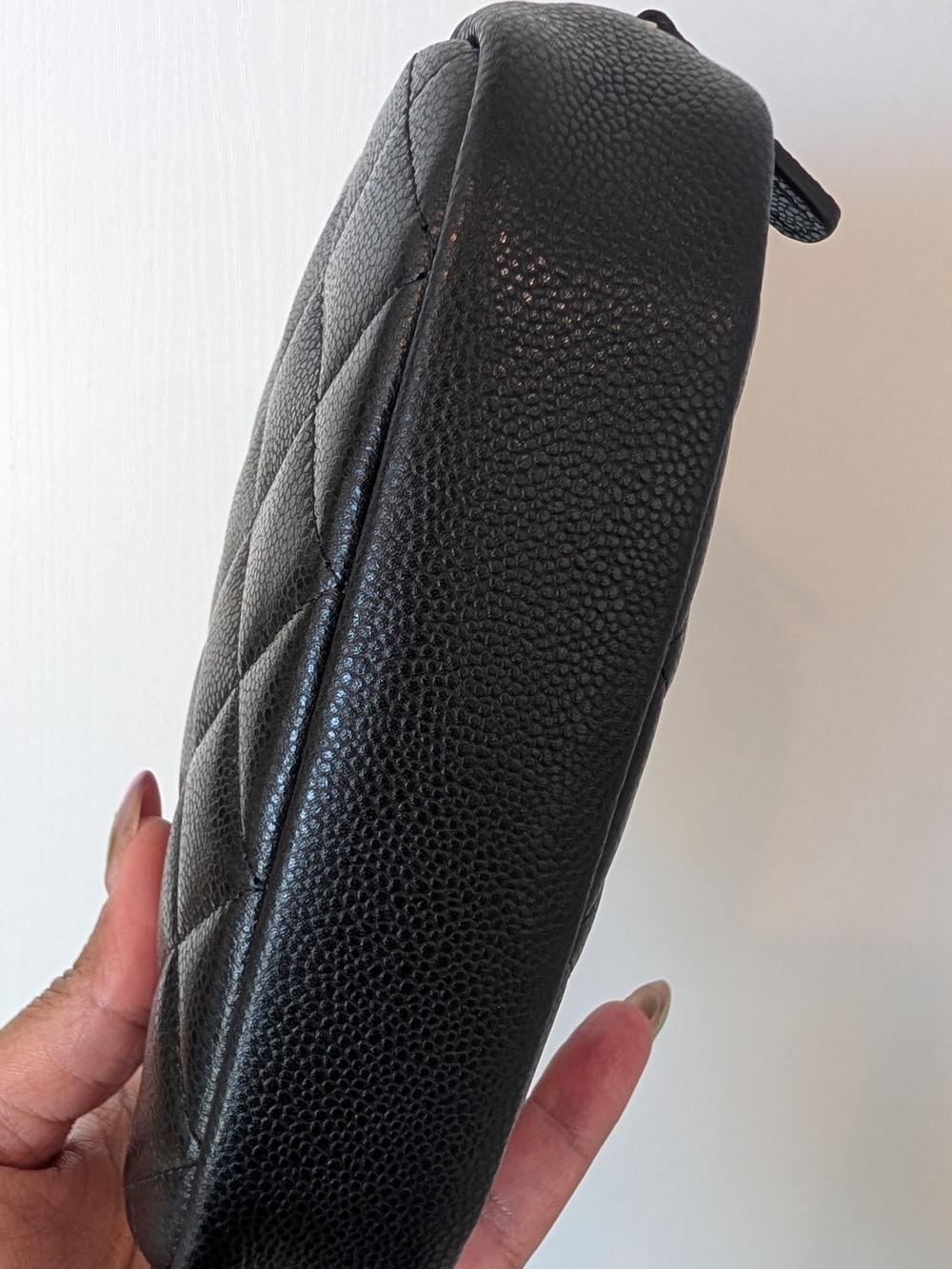 Chanel Quilted Caviar Leather Mini Cosmetic Pouch - Black - Picture 3 of 6